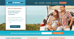 Desktop Screenshot of onedaycarinsurancequote.com